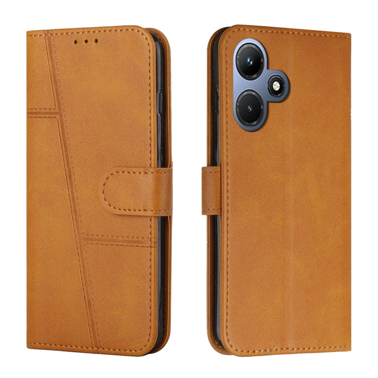 Custodia per telefono in pelle con fibbia in vitello con cuciture, For Google Pixel 8 Pro, For Infinix Hot 30i, For Tecno Spark 10, For Tecno Spark 10 5G