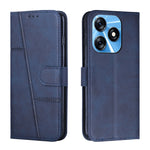 Custodia per telefono in pelle con fibbia in vitello con cuciture, For Google Pixel 8 Pro, For Infinix Hot 30i, For Tecno Spark 10, For Tecno Spark 10 5G