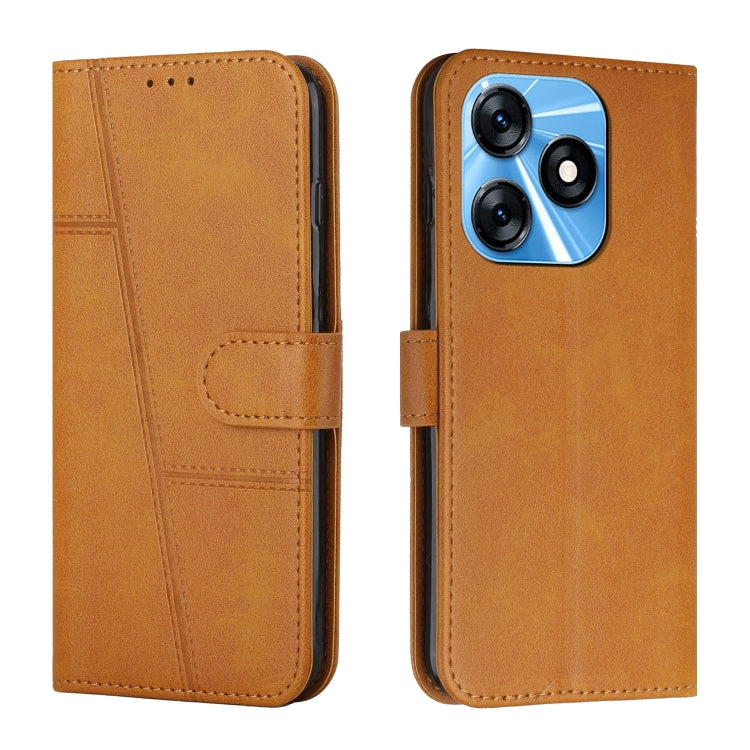 Custodia per telefono in pelle con fibbia in vitello con cuciture, For Google Pixel 8 Pro, For Infinix Hot 30i, For Tecno Spark 10, For Tecno Spark 10 5G