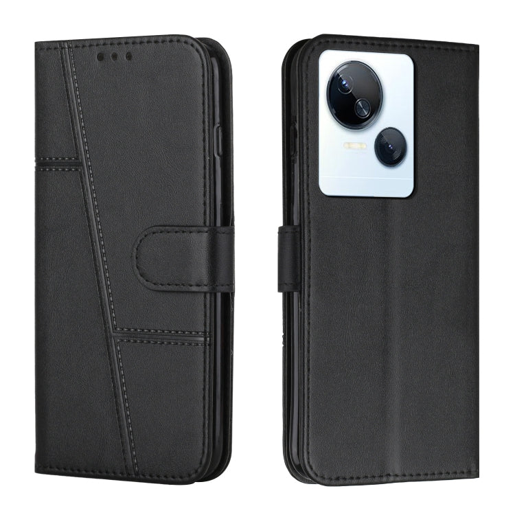 Custodia per telefono in pelle con fibbia in vitello con cuciture, For Google Pixel 8 Pro, For Infinix Hot 30i, For Tecno Spark 10, For Tecno Spark 10 5G