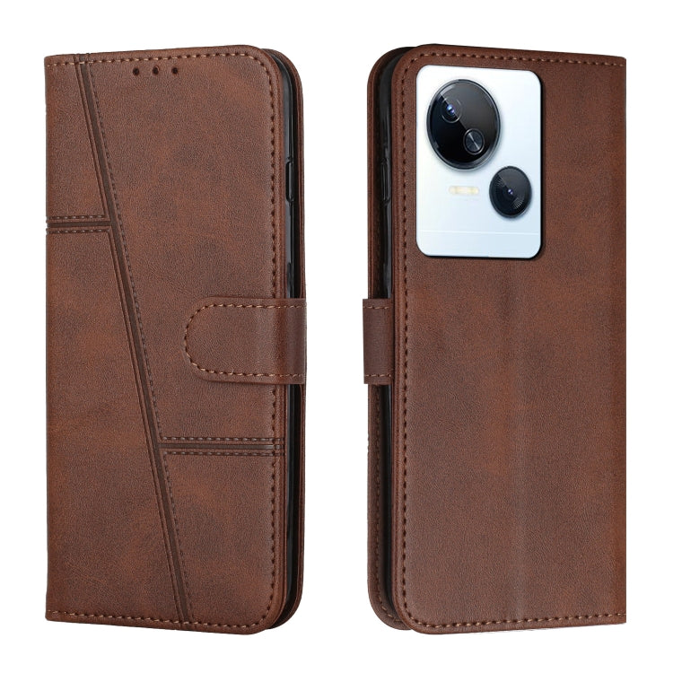 Custodia per telefono in pelle con fibbia in vitello con cuciture, For Google Pixel 8 Pro, For Infinix Hot 30i, For Tecno Spark 10, For Tecno Spark 10 5G