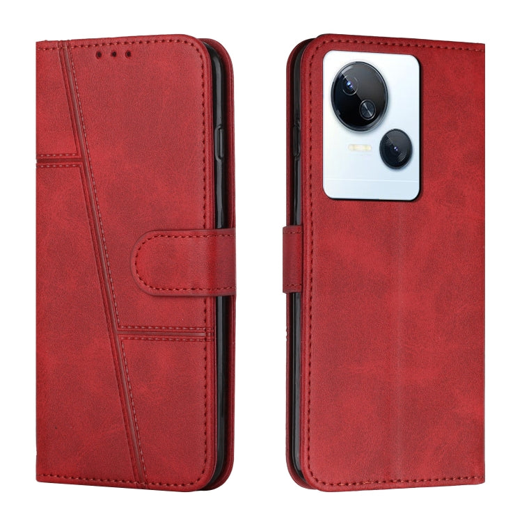 Custodia per telefono in pelle con fibbia in vitello con cuciture, For Google Pixel 8 Pro, For Infinix Hot 30i, For Tecno Spark 10, For Tecno Spark 10 5G
