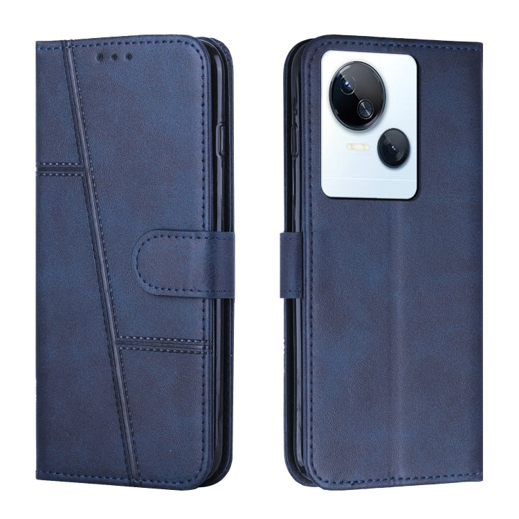Custodia per telefono in pelle con fibbia in vitello con cuciture, For Google Pixel 8 Pro, For Infinix Hot 30i, For Tecno Spark 10, For Tecno Spark 10 5G