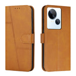 Custodia per telefono in pelle con fibbia in vitello con cuciture, For Google Pixel 8 Pro, For Infinix Hot 30i, For Tecno Spark 10, For Tecno Spark 10 5G
