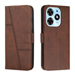 Custodia per telefono in pelle con fibbia in vitello con cuciture, For Tecno Spark 10 Pro, For Tecno Spark 10C, For Tecno Pop 7, For Tecno Pop 7 Pro