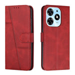 Custodia per telefono in pelle con fibbia in vitello con cuciture, For Tecno Spark 10 Pro, For Tecno Spark 10C, For Tecno Pop 7, For Tecno Pop 7 Pro