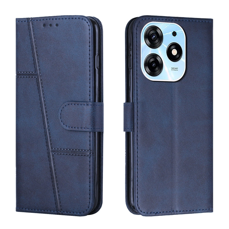 Custodia per telefono in pelle con fibbia in vitello con cuciture, For Tecno Spark 10 Pro, For Tecno Spark 10C, For Tecno Pop 7, For Tecno Pop 7 Pro