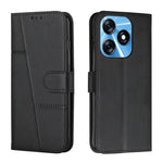 Custodia per telefono in pelle con fibbia in vitello con cuciture, For Tecno Spark 10 Pro, For Tecno Spark 10C, For Tecno Pop 7, For Tecno Pop 7 Pro