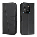 Custodia per telefono in pelle con fibbia in vitello con cuciture, For Tecno Spark 10 Pro, For Tecno Spark 10C, For Tecno Pop 7, For Tecno Pop 7 Pro