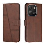 Custodia per telefono in pelle con fibbia in vitello con cuciture, For Tecno Spark 10 Pro, For Tecno Spark 10C, For Tecno Pop 7, For Tecno Pop 7 Pro