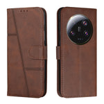 Custodia per telefono in pelle con fibbia in vitello con cuciture, For Xiaomi Redmi Note 12 4G Global, For Xiaomi 13 Ultra, For Xiaomi Civi 2 / 13 Lite