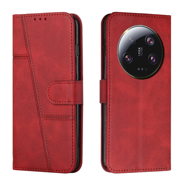 Custodia per telefono in pelle con fibbia in vitello con cuciture, For Xiaomi Redmi Note 12 4G Global, For Xiaomi 13 Ultra, For Xiaomi Civi 2 / 13 Lite