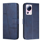 Custodia per telefono in pelle con fibbia in vitello con cuciture, For Xiaomi Redmi Note 12 4G Global, For Xiaomi 13 Ultra, For Xiaomi Civi 2 / 13 Lite