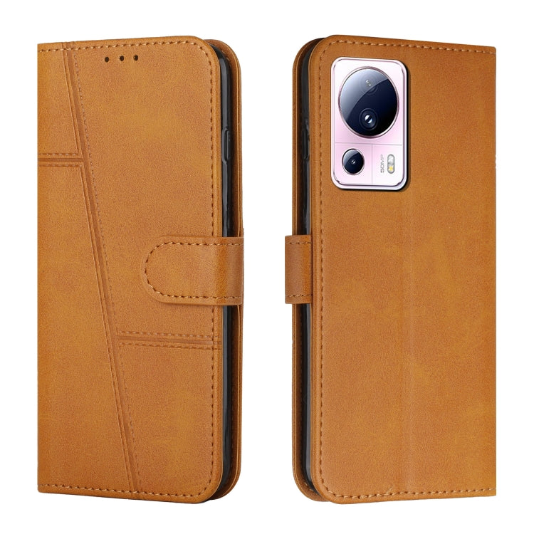 Custodia per telefono in pelle con fibbia in vitello con cuciture, For Xiaomi Redmi Note 12 4G Global, For Xiaomi 13 Ultra, For Xiaomi Civi 2 / 13 Lite