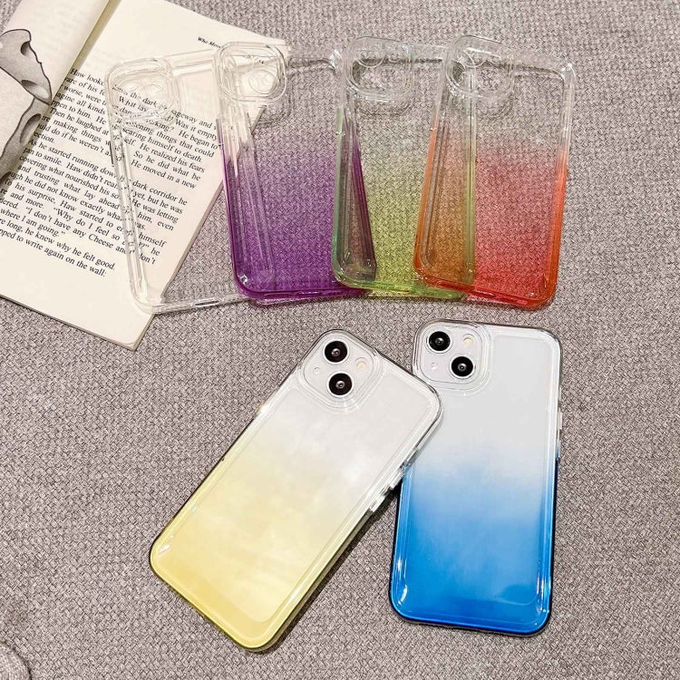 Custodia per telefono con spazio pulsante elettrolitico sfumato, For iPhone 14 Pro Max, For iPhone 14 Pro, For iPhone 14, For iPhone 14 Plus