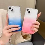 Custodia per telefono con spazio pulsante elettrolitico sfumato, For iPhone 13 Pro Max, For iPhone 13 Pro, For iPhone 13, For iPhone 12 Pro Max, For iPhone 12 Pro