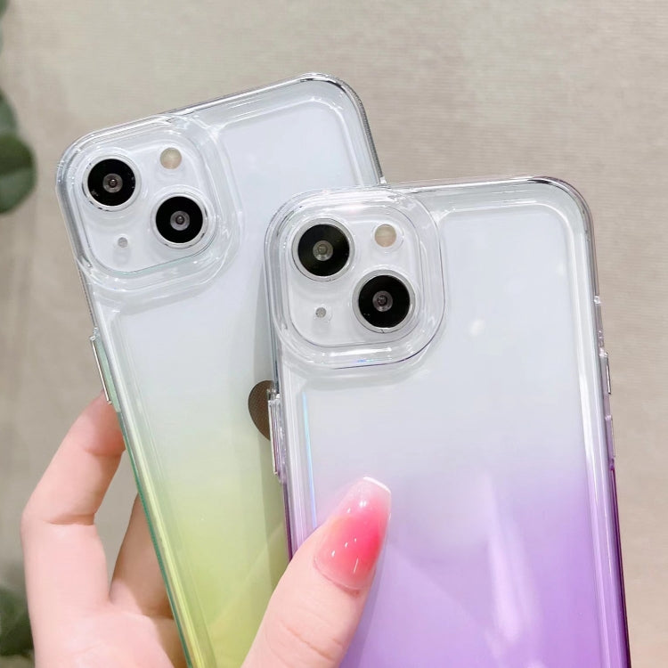 Custodia per telefono con spazio pulsante elettrolitico sfumato, For iPhone 12, For iPhone 11