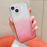 Custodia per telefono con spazio pulsante elettrolitico sfumato, For iPhone 12, For iPhone 11