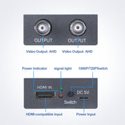 Convertitore video NK-C9 da HDMI a AHD 1080P HD, NK-C9 HDMI to AHD