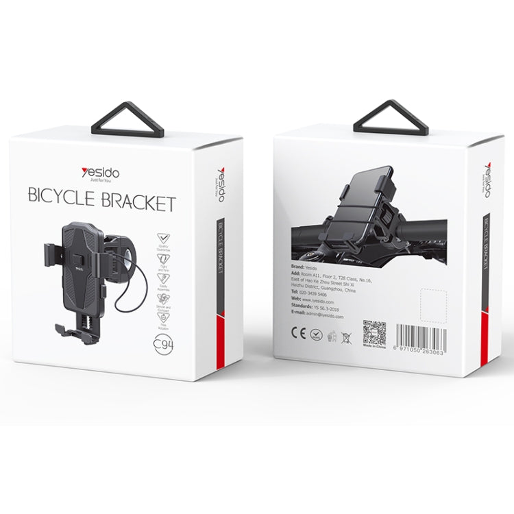 Staffa di navigazione per telefono con clip elastica per bicicletta / moto Yesido C94, C94