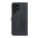 Custodia portafoglio in pelle goffrata per Samsung Galaxy S24 Ult