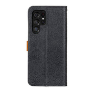 Custodia portafoglio in pelle goffrata per Samsung Galaxy S24 Ult