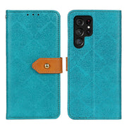 Custodia portafoglio in pelle goffrata per Samsung Galaxy S24 Ult