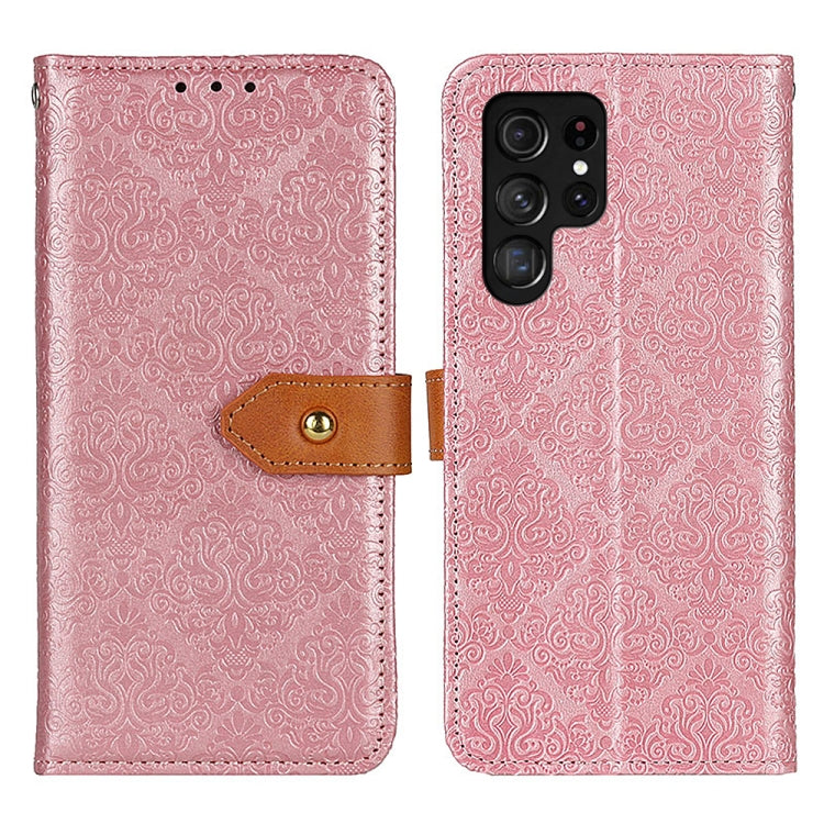Custodia portafoglio in pelle goffrata per Samsung Galaxy S24 Ult
