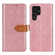 Custodia portafoglio in pelle goffrata per Samsung Galaxy S24 Ult