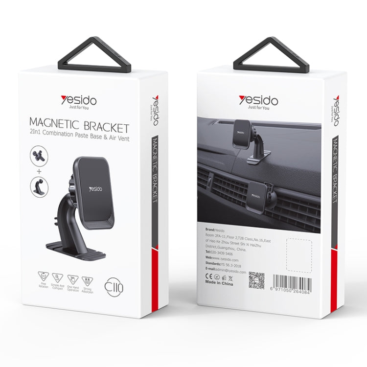 Yesido C110 Car Center Console Incolla la staffa magnetica per telefono Magsafe, C110