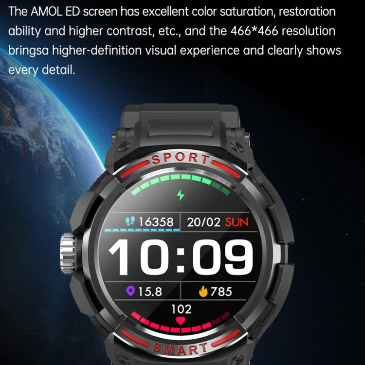 OVISEN GT100 Schermo TFT da 1,39 pollici 2 in 1 Auricolare Bluetooth Smart Watch, Supporto per il monitoraggio dell'ossigeno nel sangue/Musica Bluetooth