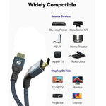 Cavo HDMI 2.1 versione 8K 60Hz UHD 48Gbps, 1m, 2m, 3m