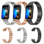 Cinturino di ricambio in metallo a tre ceppi da 16 mm, For Huawei Band 8