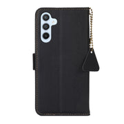Custodia portafoglio in vera pelle con RFID per Samsung Galaxy M5