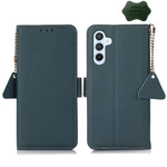 Custodia portafoglio in pelle con RFID per Samsung Galaxy M54