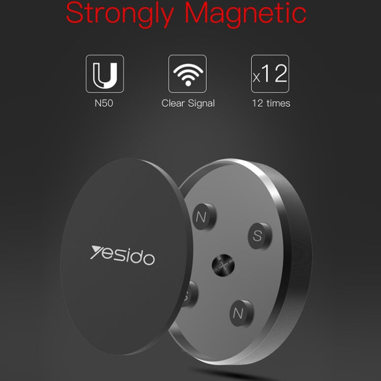 Yesido C38 Supporto per telefono magnetico con piastra rotonda per auto, C38