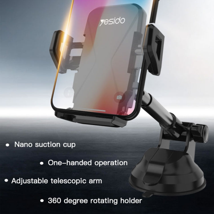 Yesido C40 Supporto automatico per telefono pieghevole con rotazione a 360 gradi per auto, C40