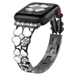Cinturino per orologio con diamanti in metallo petalo, For Apple Watch Ultra 49mm, For Apple Watch SE 2023 44mm, For Apple Watch 8 41mm, For Apple Watch 8 45mm