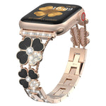 Cinturino per orologio con diamanti in metallo petalo, For Apple Watch SE 2022 44mm, For Apple Watch SE 40mm, For Apple Watch SE 44mm, For Apple Watch 6 40mm