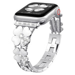 Cinturino per orologio con diamanti in metallo petalo, For Apple Watch 4 40mm, For Apple Watch 4 44mm, For Apple Watch 3 38mm, For Apple Watch 9 45mm