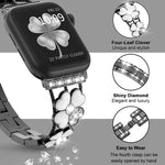 Cinturino per orologio con diamanti in metallo petalo, For Apple Watch 42mm, For Apple Watch 9 41mm