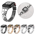 Cinturino per orologio con diamanti in metallo petalo, For Apple Watch Ultra 49mm, For Apple Watch SE 2023 44mm, For Apple Watch 8 41mm, For Apple Watch 8 45mm