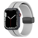 Cinturino in silicone con fibbia pieghevole a due colori, For Apple Watch 8 41mm, For Apple Watch 8 45mm