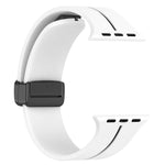 Cinturino in silicone con fibbia pieghevole a due colori, For Apple Watch 7 41mm, For Apple Watch 7 45mm