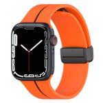 Cinturino in silicone con fibbia pieghevole a due colori, For Apple Watch 7 41mm, For Apple Watch 7 45mm