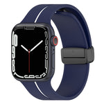 Cinturino in silicone con fibbia pieghevole a due colori, For Apple Watch 7 41mm, For Apple Watch 7 45mm