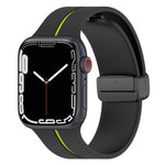 Cinturino in silicone con fibbia pieghevole a due colori, For Apple Watch SE 2022 40mm, For Apple Watch SE 2022 44mm
