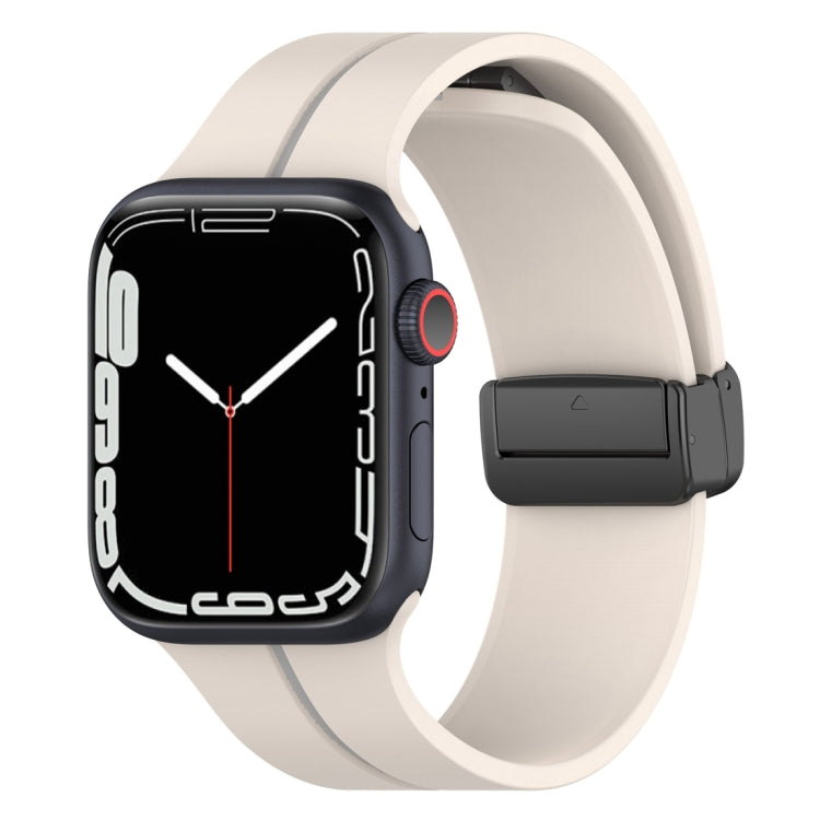 Cinturino in silicone con fibbia pieghevole a due colori, For Apple Watch SE 2022 40mm, For Apple Watch SE 2022 44mm