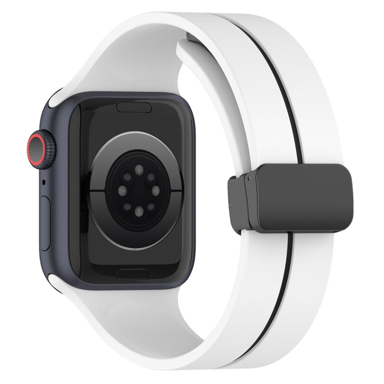 Cinturino in silicone con fibbia pieghevole a due colori, For Apple Watch SE 40mm, For Apple Watch SE 44mm