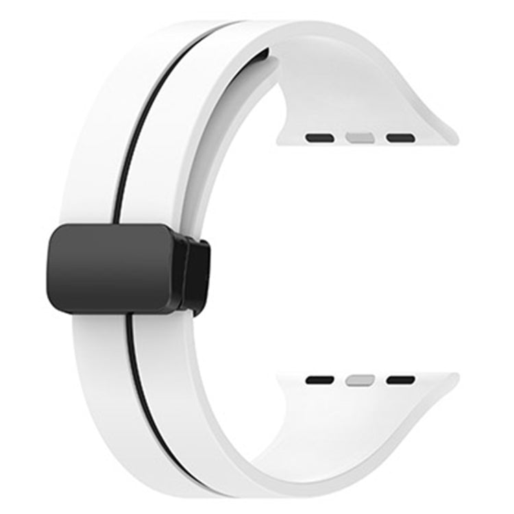Cinturino in silicone con fibbia pieghevole a due colori, For Apple Watch SE 40mm, For Apple Watch SE 44mm